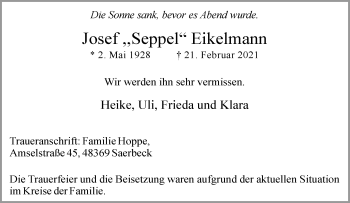 Anzeige von Josef 
