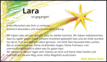 Anzeige von Lara Bartikowski 
