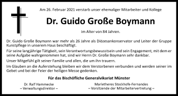Anzeige von Guido Boymann 