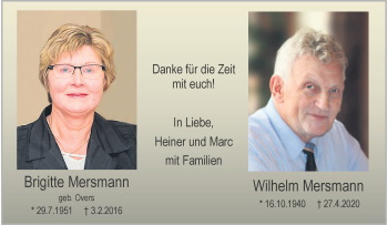 Anzeige von Wilhelm Mersmann 