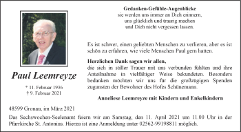 Anzeige von Paul Leemreyze 