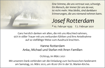Anzeige von Josef Rotterdam 