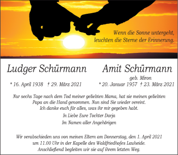 Anzeige von Ludger Schürmann 