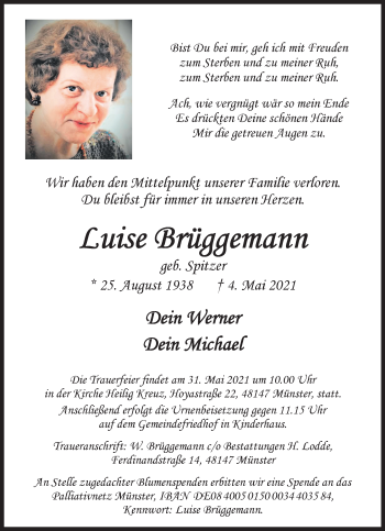 Anzeige von Luise Brüggemann 