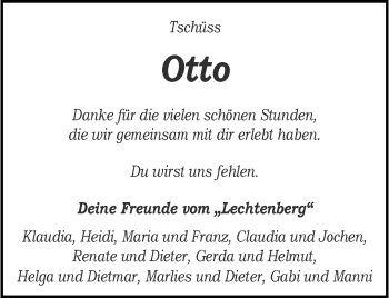 Anzeige von Otto  