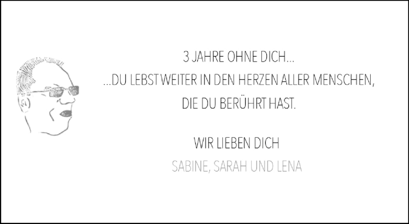  Traueranzeige für Gerhard Sadowski vom 28.04.2021 aus 