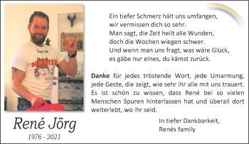 Anzeige von Rene Jörg 