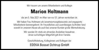 Anzeige von Marion Holtmann 
