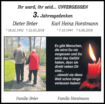 Anzeige von Karl Heinz Horstmann 