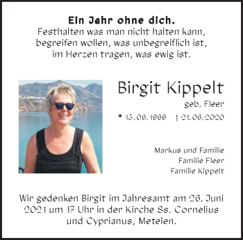Anzeige von Birgit Kippelt 