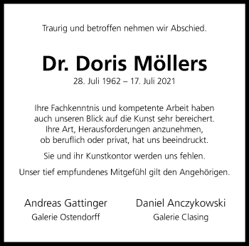 Anzeige von Doris Möllers 