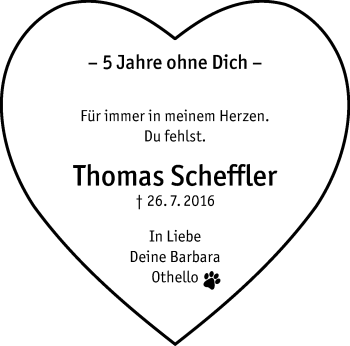 Anzeige von Thomas Scheffler 