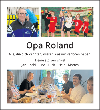 Anzeige von Roland Schmidt 