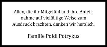 Anzeige von Elisabeth Potrykus 