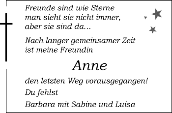 Anzeige von Anne  