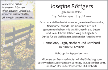 Anzeige von Josefine Röttgers 