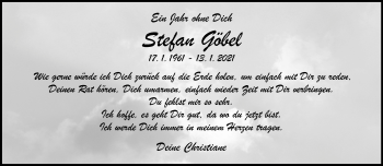 Anzeige von Stefan Göbel 