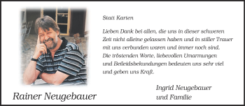 Anzeige von Rainer Neugebauer 