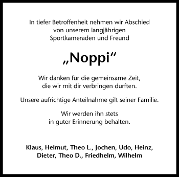 Anzeige von Norbert Behrendt 