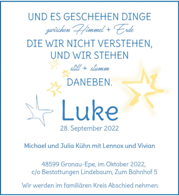 Anzeige von Luke  