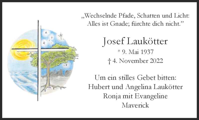  Traueranzeige für Josef Laukötter vom 11.11.2022 aus 