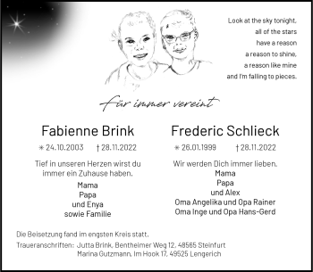 Anzeige von Fabienne Brink 