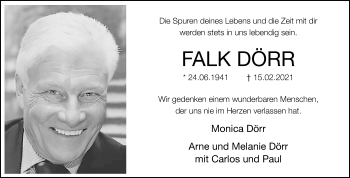 Anzeige von Falk Dörr 