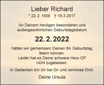 Anzeige von Richard Skalitzki 