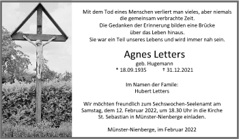 Anzeige von Agnes Letters 