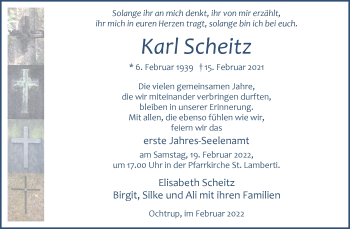Anzeige von Karl Scheitz 