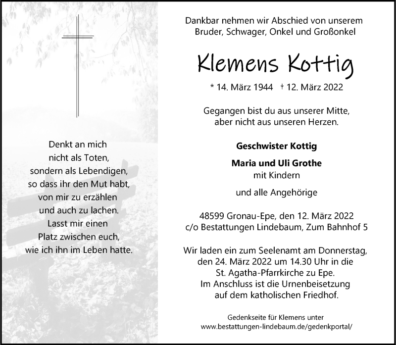  Traueranzeige für   vom 17.03.2022 aus 