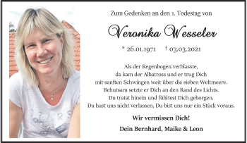 Anzeige von Veronika Wesseler 