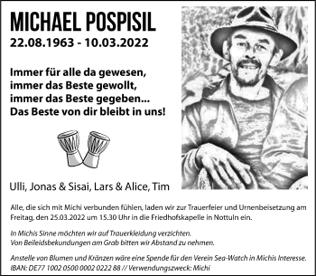 Anzeige von Michael Pospisil 
