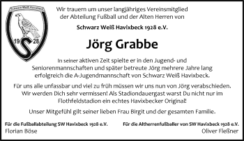 Anzeige von Jörg Grabbe 