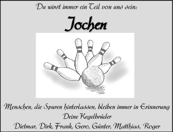 Anzeige von Jochen  