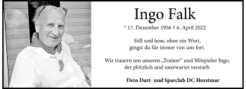 Anzeige von Ingo Falk 