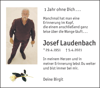 Anzeige von Josef Laudenbach 