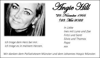 Anzeige von Angie Hill 