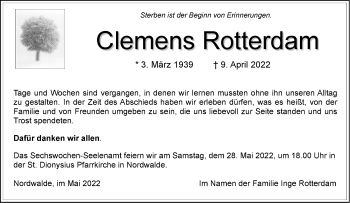 Anzeige von Clemens Rotterdam 