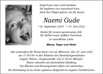 Anzeige von Naemi Gude 