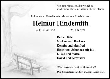 Anzeige von Helmut Hindemith 
