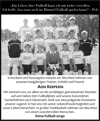 Anzeige von Addi Kerperin 