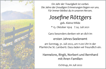 Anzeige von Röttgers Josefine 