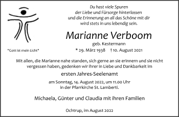 Anzeige von Marianne Verboom 