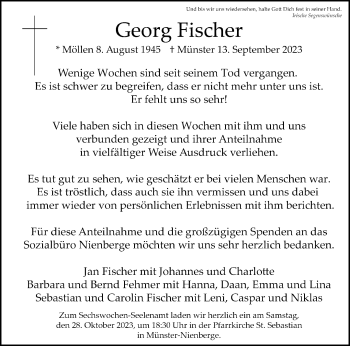 Anzeige von Georg Fischer 