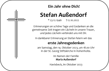 Anzeige von Stefan Außendorf 