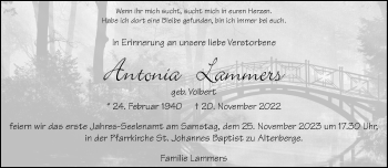 Anzeige von Antonia Lammers 