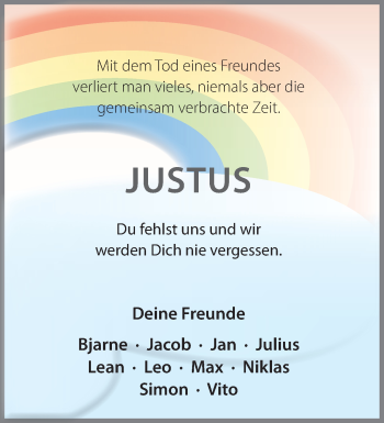 Anzeige von Justus  