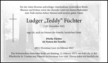 Anzeige von Ludger Füchter 