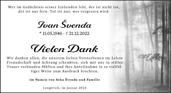 Anzeige von Ivan Švenda 